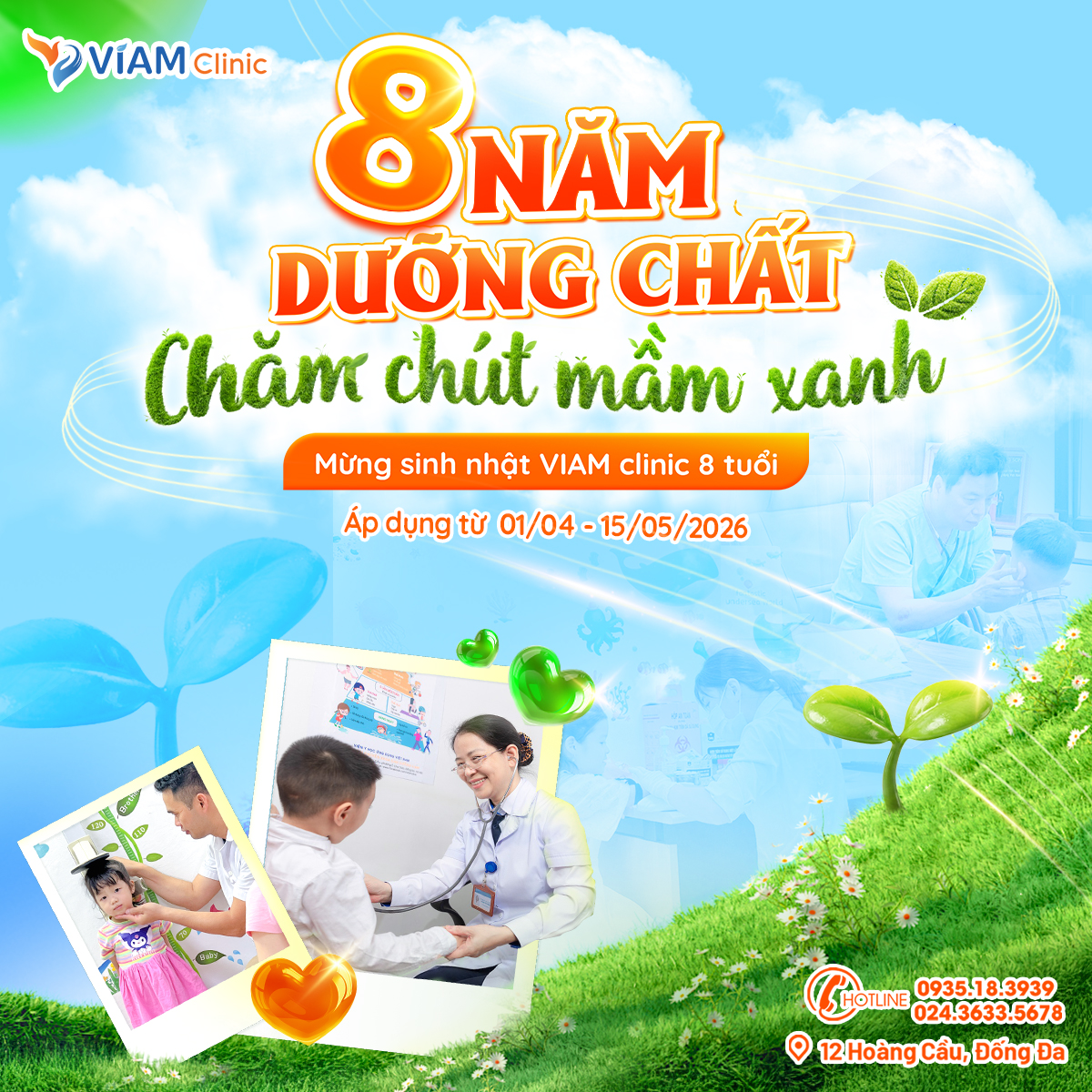 Ưu đãi mừng sinh nhật VIAM clinic 8 tuổi