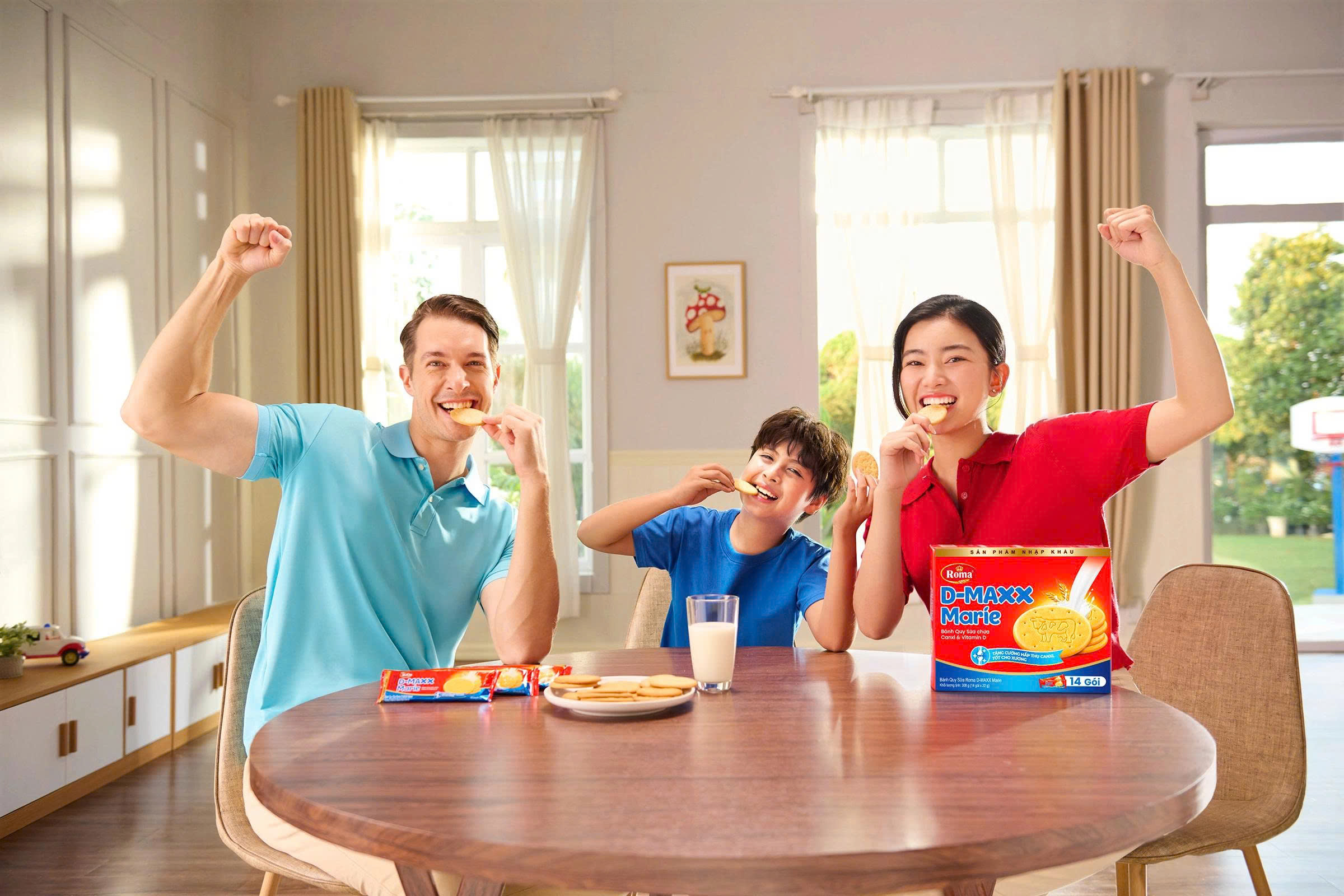 Bánh quy sữa D-Maxx Marie bổ sung vitamin D và Canxi được nhiều gia đình lựa chọn. Ảnh: D-Maxx Marie